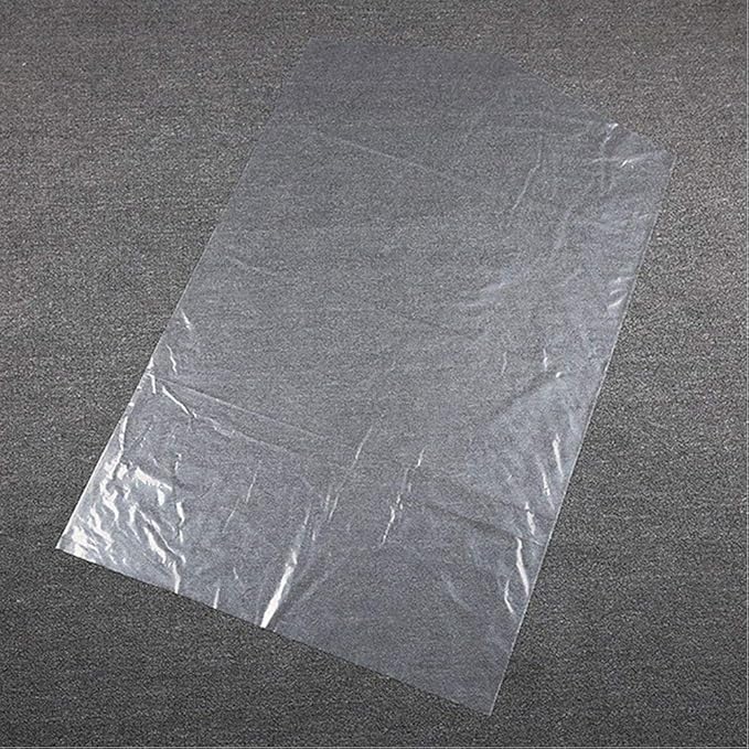 Fangkun Pack of 50 Transparent Garment Covers - 23.6 x 47.2 inches, Plastic, Flap Closure, Ideal for Home Storage, Dry Cleaners, Offices