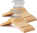 Kid Hangers 30 Pack Soild Wooden Hanger,Natural Smooth Finish Wooden Baby Hangers with Non Slip Notches & Anti-Rust 360 Swivel Hook,Durable Toddler Hanger for Coat,Shirt,Dress
