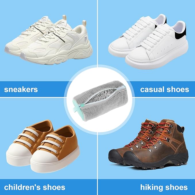 Shoe Washing Machine Bag Laundry Shoes Bag for Washer Dryer Shoe Washing Bag for Sneakers, Casual Shoes, Reusable and Durable Large Shoe Cleaning Bags for All Shoe Types and Sizes