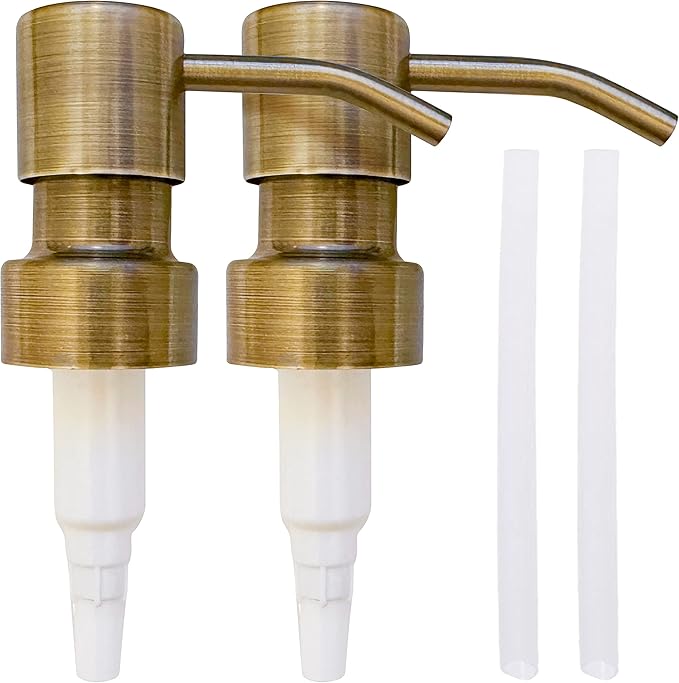 Bathroom Countertop Soap Dispensers (Bronze Brushed, 2 Pack)