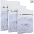 3-Pack Heavy-Duty Honeycomb Mesh Laundry Bags (L/M/S), Washing Bags for Delicates, Sweaters, Shoes, Backpacks, Bed Sheets - Garment Protector