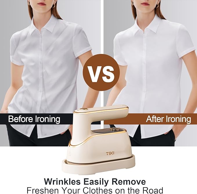 Travel Steamer for Clothes Portable Rotary Garment Iron 1200W Small Travel Steam Iron for Home, Dorm, College, 150ml Water Tank, Foldable Wrinkle Remover 120V, 1 Piece