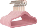 Kids Hangers Velvet 50 Pack-14 Inch,Kids Hanger for Clothes,Baby Clothes Hanger Non Slip,Sturdy Infant/Toddler Hangers Pink Hanger