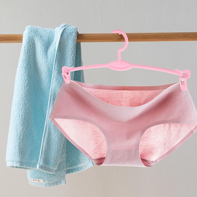 15pcs Plastic Clips Underwear Trousers Simplicity Shop Drying Clothes Pants Coat with Practical Bra Rack Dresses Panties Skirt Laundry Home Hangers for Support Holder Pink