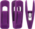 RUNAAJA Velvet Hanger Clips for Pants, Clothes, and Suit; Purple, 20 Pack