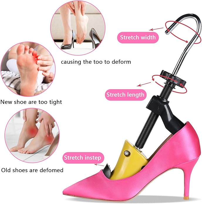 Shoe Stretcher Shoe Trees,Adjustable Length & Width for Men and Women,4-Way Adjustable Shoe Expander Widener