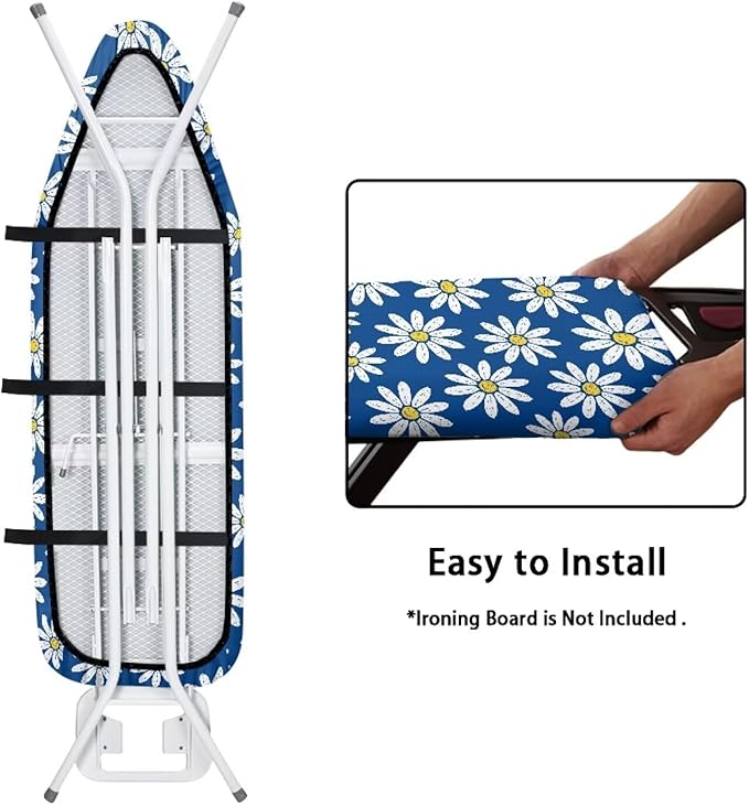 Ironing Board Covers,Standard Ironing Board Cover,Floral Ironing Board Cover,Daisy Ironing Board Cover,Daisy Print Blue XX-Large