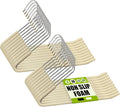 Spring Fever Open Ended Non Slip Sponge Padded Pants Hangers - Chrome Plating Foam Heavy Duty Space Saving Beige 20