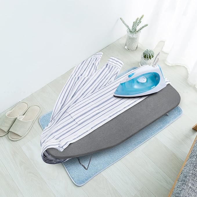 Small Ironing Board Cover Scorch Resistant, Table top Ironing Cover with Padding Heat Reflective Heavy Duty Pad(Grey, 12.5"x32")