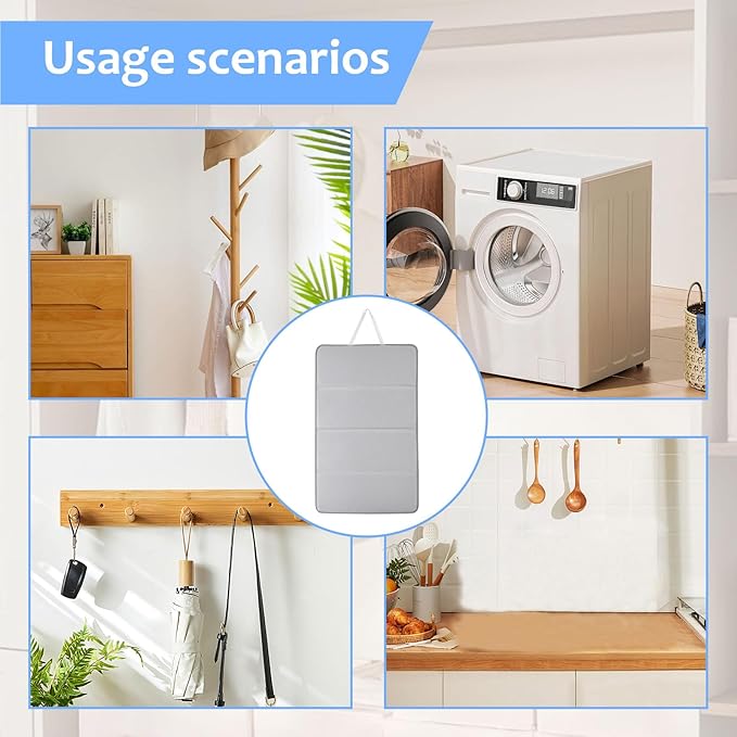 BestYiJo Foldable Steamer Board for Clothes with Heat-Resistant Glove & Handheld Ironing Pad, Hanging Ironing Board, Easier Steaming with Handheld Steamers, Can Also be Used Flat