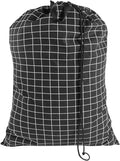 SWISSELITE Heavy Duty Laundry Drawstring Bag with Strap, 28 x 40 Inches Travel Dirty Clothes Bag for Laundromat and Household, 6 Color