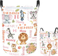 Custom Name Animals Laundry Baskets for Baby Boys Girls, Personalized Toddlers Storage Organizer for Kids Adults, Customize Hampers for Laundry Room Nursery Bathroom Bedroom Utility Room