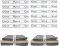 12 Pieces Bed Sheet Organizer Bands, Closet Organization Sheet Straps, Linen Labels Bedding Bands, Elastic Bed Sheet Storage Sheet Keepers （6PcsQueen 6PcsKing ）