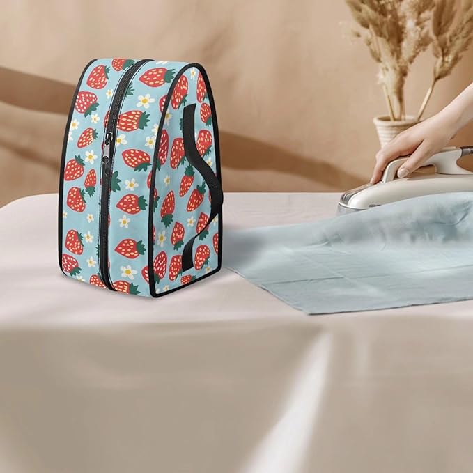Strawberry Iron Carrying Bag Portable Travel Iron Holder Easy to Carry Hard Storage Carrying Case with Handle,Case Only