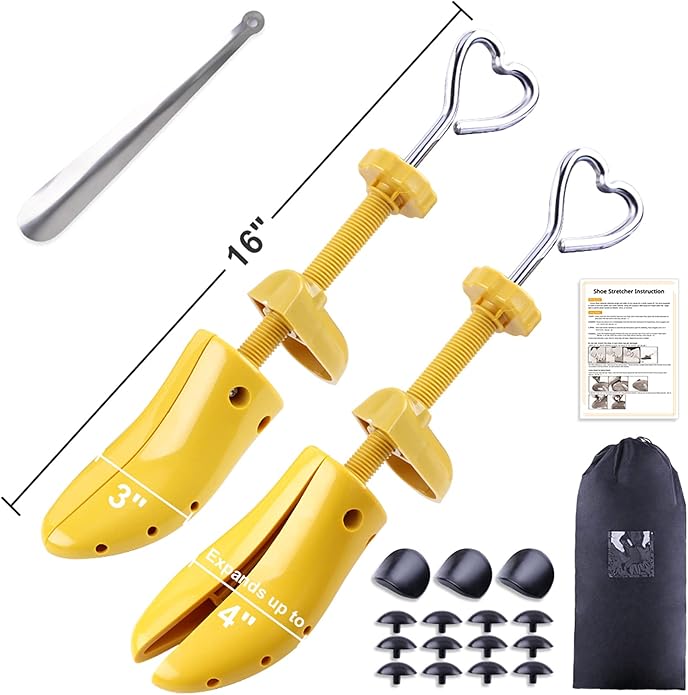 cyrico Shoe Stretcher Women 4-way Shoe Expander Widener Shoe Tree Shape for Wide Feet