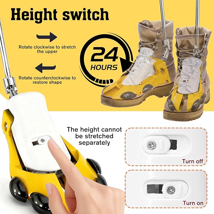 Boot Stretchers for Cowboy Boots 2 PCS Shoe Stretcher for Wide Feet Men Shoe Trees Adjustable Length & Width for Men Women