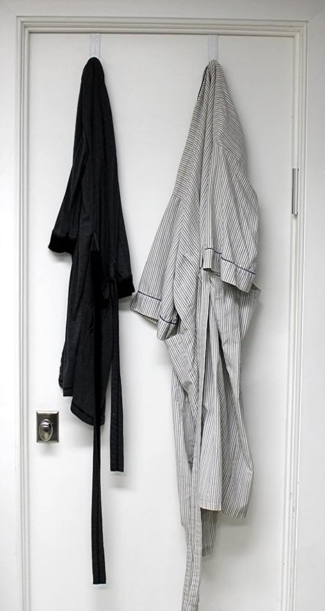 Dependable Industries inc. Essentials Over-The-Door Hanger Hook Set – 4-Pack of 3.5 in., Plastic Over-The-Door Hangers & White Over-The-Door Hooks – Over-Door Hooks for Hanging Clothes & Towels