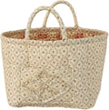 Quilted Laundry Basket Floral Storage Basket Cute Fabric Laundry Baskets Large Boho Foldable Nursery Hamper (Floral04)