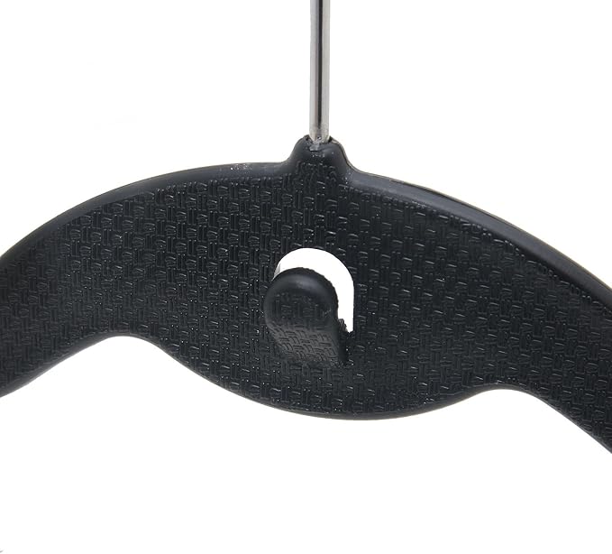 Prettyia Cascade Hangers Black Steel Swivel Hooks -Slim, Sturdy Saves You Extra Space - Box of 20A