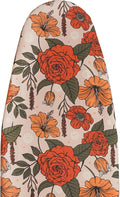 Ironing Board Cover and Pad 15x54, Iron Board Cover with 6mm Thick Felt Padding, Drawstring, Hook and Loop Fasteners, Floral Printed