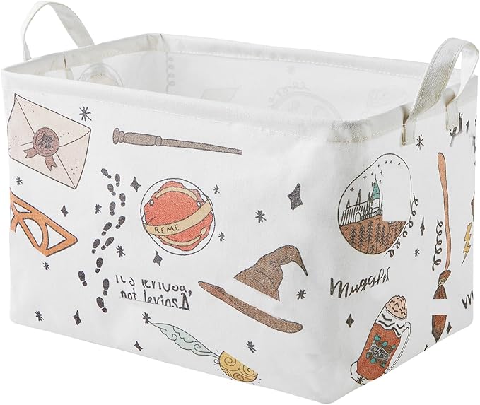 Nursery Decor,Baby Laundry Large Hamper Basket Foldable With Waterproof Pe Coating,Magic Dirty Clothes Basket for Kids,Bedroom,Bathroom Set,Toy Bin,Boys and Girls Birthday Gifts (Square)