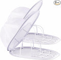 Hat Washer Cage for Baseball Caps, Durable Cap Form Holder for Washing Machine & Dishwasher | Hat Cleaning Kit, White - 2 Pack