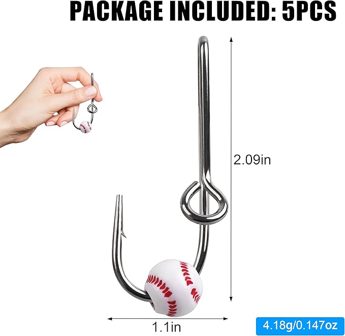 Fishing Hook Hat Pins & Clips - 12PCS Gold/Black Fish Hook Hat Tie Clips for Outdoor