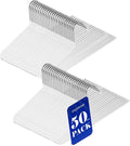 50 Pack Open Ended Pants Hangers with Non Slip Design,Suitable for Trousers,Jeans,Towels for Closet Space Saving,Durable Metal Material with Rubber Coating (White)