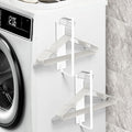 2 Pack Magnetic Hanger Holder for Laundry Room, Space-Saving Hanger Organizer for Washing Machine Dryer, Holding up to 40 Velvet Wire Plastic Hangers (2, White)