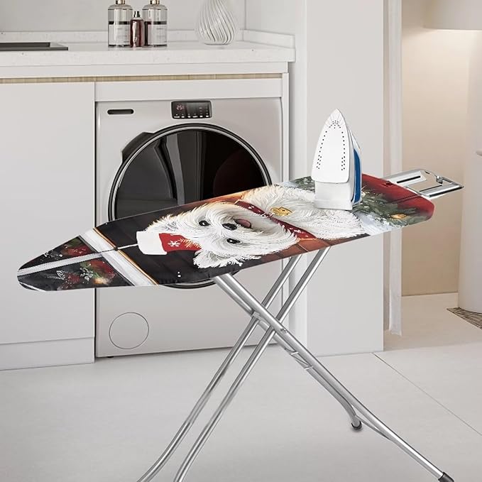 Cute Dog Ironing Board Cover, Cover for Standard Size Iron Boards Replanement with Padding, Heavy Duty Padded, Christmas Decor