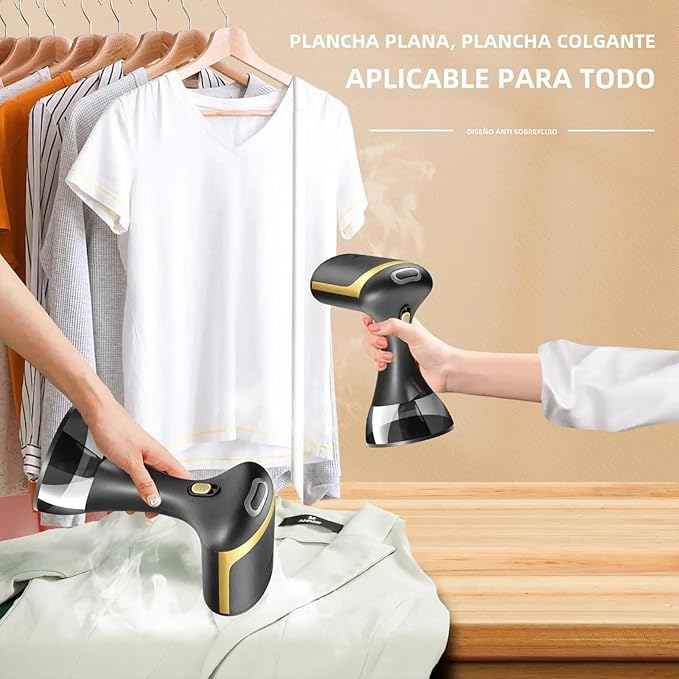 Handheld Garment Steamer with Brush Attachment, Portable Clothes Steamer
