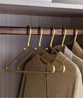 Premium Matte Gold Aluminum Coat Hangers 6 Piece Set, 16.5” Extra Smooth & Durable Metal Shirt Dress Hanger,Aluminum Alloy Hanger,Clothing Support,Clothing Hang