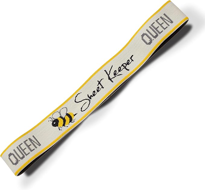 Sheet Keeper Queen Size Sheet Organizer Bands (2-Pack) – Made in USA Closet Straps with Labels for Bed Linen & Storage