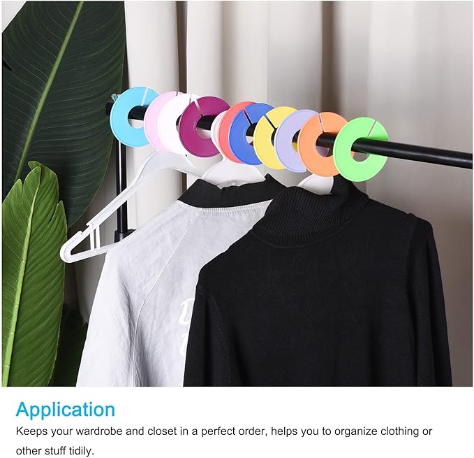 PATIKIL Clothes Dividers 20 Pack Blank Clothing Rack Size Sorting Reusable Wardrobe Round Hanger Separator, Purple