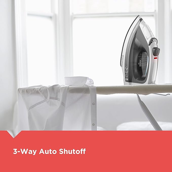 BLACK+DECKER Light ‘N Easy Compact Steam Iron,IR1020S,Stainless Steel Soleplate,Spray Mist,Anti-Drip,Auto Shutoff,(Pack of 4)