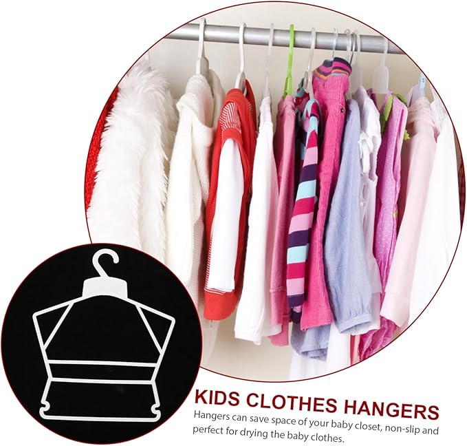 10Pcs Clothes Hangers for Clothing Drying Racks Laundry Hangers for Toddlers for Nursery and Closet Organization