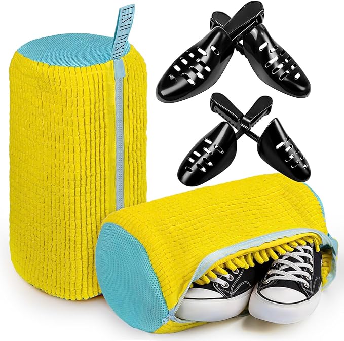 Shoe Washing Machine Bag Laundry Bags for Shoes Laundry Shoe Bag for Washer and Dryer Laundry Bag for Shoes Laundry Bags Mesh Wash Bags Sneaker Cleaner (2 Pcs + Sh Trees)