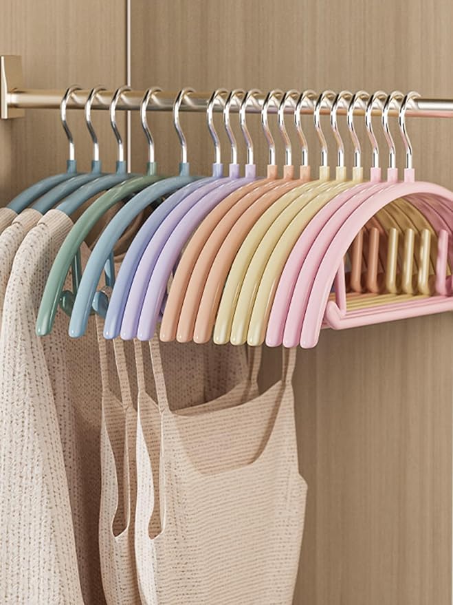 SLMT Sweater Hangers No Shoulder Bump Womens Coat Hanger Non Slip 28 Pack Heavy Duty Metal Clothes Hangers for Closet