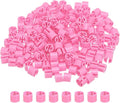 PATIKIL 300 Pcs Clothes Hanger Marker Blank Plastic Garment Tags Size Hanger Markers Fit 3mm Rod for Garment Color Coding Snap Labels Accessories, Hot Pink