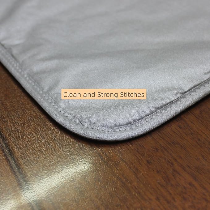 Ironing Mat Blanket Ironing Board Replacement, Iron Board Alternative Cover, Portable Travel Ironing Pad, Quilted Heat Resistant Ironing Pad Cover for Washer, Dryer, Table Top 33"X 19" (No Magnetic)