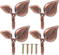 4Sets Vintage Leaf Design Iron Wall Hooks Practical Coat and Hat Hooks for Home Storage and Stylish for Bedroom Kitchen Living and Bathroom