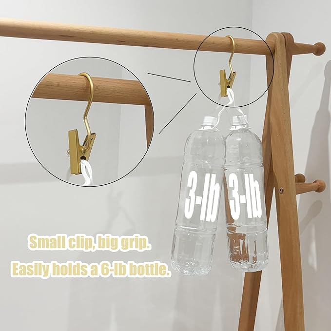 Boot Hangers Clips Hanging Laundry Hooks Clothes Pins Hanger with Clip, Portable Golden Home Travel Hangers for Socks Towels Shoes Clamps,Heavy Duty Closet Hanger Organizer (20 Pack)