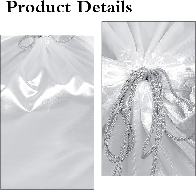 6Pcs Dust Bags for Handbags Portable Dust Cover Storage Bags with Drawstring Travel Storage Pouch for Handbags Purses Shoes Boots (White, 19.6 x 15.7 in)