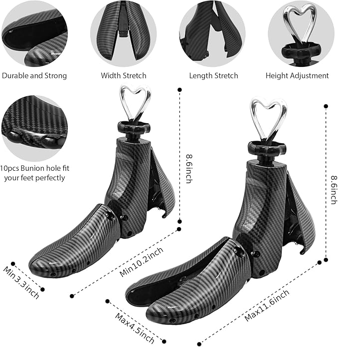JJDPARTS Shoe Stretcher Women Men, Boot Stretcher Women, Adjustable Unisex Shoe Boot Stretcher Wide Feet