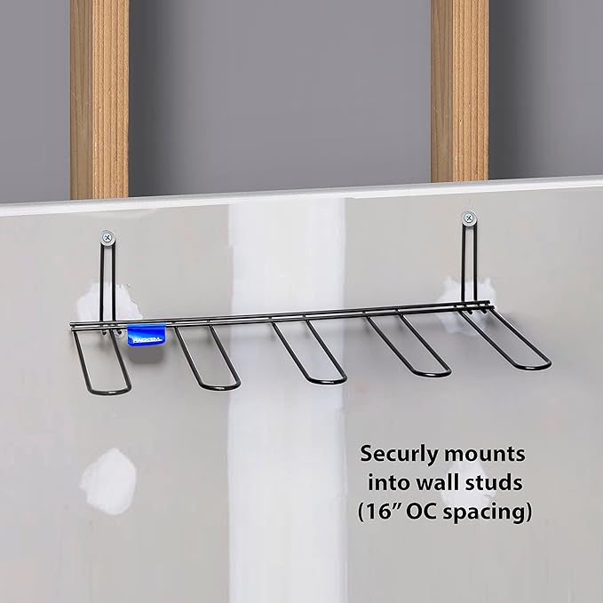 Rack'Em Boot Wader Rack - Storage for Waders - Boots - Shoe Dryer - Wall Mounted Hanger Organizer - Heavy Duty - Holds 2 Pairs