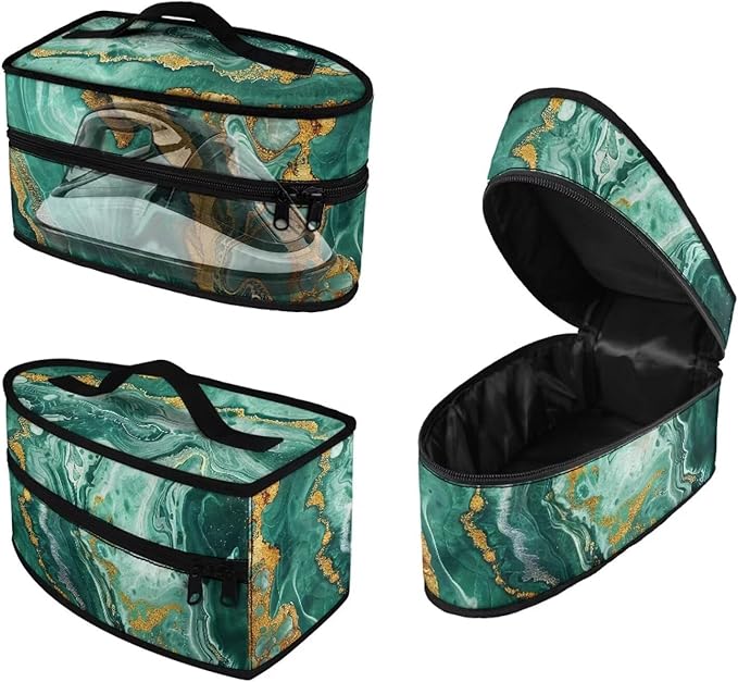 Marble Pattern Travel Irons Carrying Organizer Portable Storage Bag with Handle Printed Iron Tote Bag Compatible with Full-Size Iron with Smooth Zipper