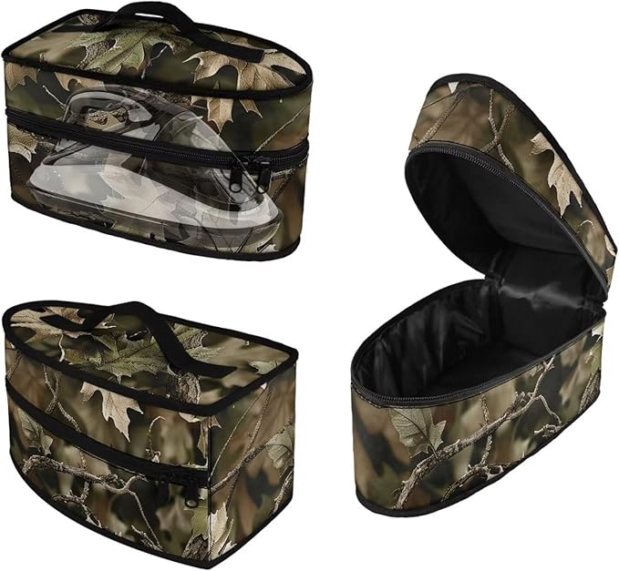 Hunting Camo Iron Storage Case for Clothing Store Reusable Easy to Clean Iron Storage Bag with Zipper Handle