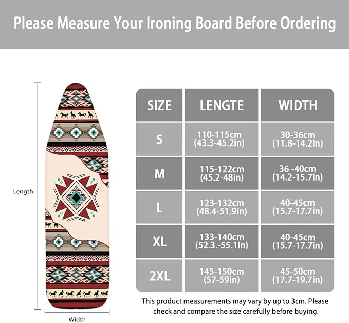 Aztec Ironing Board Cover,Ironing Board Covers,Western Ironing Board Cover,Tribal Ironing Board Cover,Aztec Tribal Print Red X-Large
