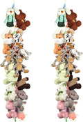 Hotop 2 Pcs Stuffed Animals Storage Chain Hanging Stuffed Animal Organizer with 40 Plastic Clips 79 Inch with Hooks for Wall Bedroom Hanging Hat Socks Holiday Card(Multicolored Clip)