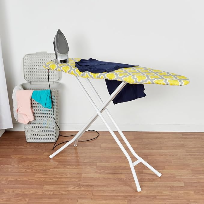 Ironing Board Cover and Pad (Freesia Lattice), 100% Cotton with Ultimate Double Padding by Seymour Home Products; Fits Full Size Board | Stain and Scorch Resistant; Elastic Edge | Laundry Accessories